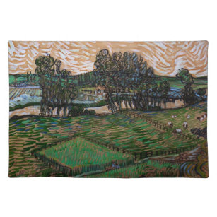 Set De Table Paysage, Pont à travers Oise par Vincent van Gogh
