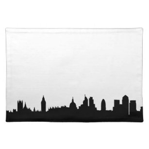 Set De Table Paysage urbain de silhouette d'horizon de Londres