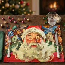 Père Noël de Noël vintage dans un traîneau avec de