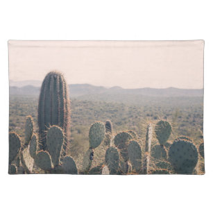 Set De Table Photo de paysage de Boho de désert des cactus   de
