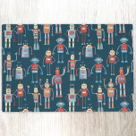Set De Table Stratifié Amusant 1950s Style Rétro Robot Motif foncé<br><div class="desc">Des robots de style 1950 rétro à l'aspect agréable et serviable. Grand-père les a probablement fait dans son hangar. Intelligence artificielle,  mais pas d'une manière effrayante.</div>