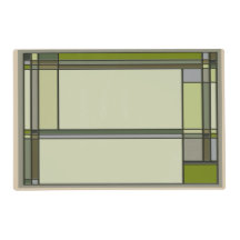 Arts & Métiers Motif géométrique en vert bouché