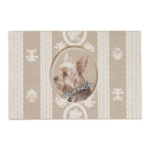 Beige Pet Photo romantique stylisée damask floral