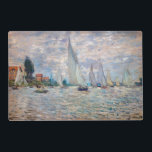 Set De Table Stratifié Claude Monet - Bateaux Regatta à Argenteuil<br><div class="desc">La régate des bateaux à Argenteuil / Régate a Argenteuil - Claude Monet,  Huile sur Toile,  1874</div>