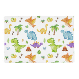 Set De Table Stratifié Enfants Cute Dinosaur Motif