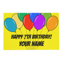 Joyeux Anniversaire ballons colorés sous-plat pers