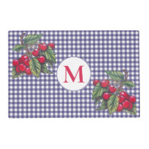Rouge Cerisier Bleu En vichy Monogramme Chalet d'é