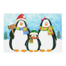 Vacances de famille de pingouin
