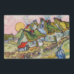 Set De Table Stratifié Vincent van Gogh - Maisons et figure<br><div class="desc">Maisons et la figure / Cottages chaulés dans le soleil Reminiscence du Nord - Vincent van Gogh,  1890</div>