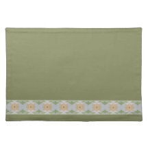 Vert avec accent floral pêche