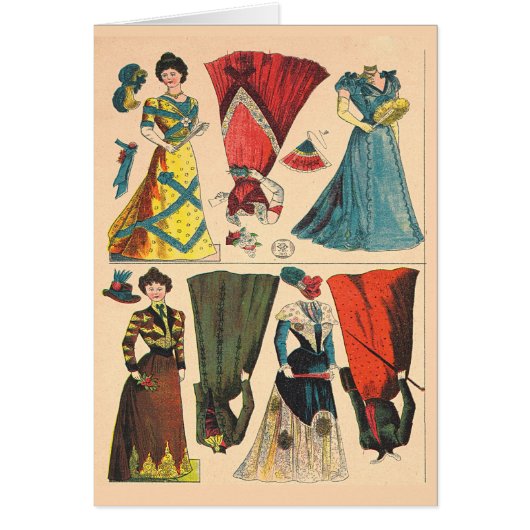 Set de vêtements de poupées en papier victorien Vi (Devant)