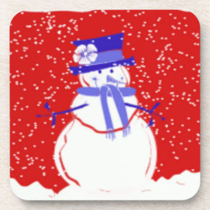 Set Dessous de verre de Noël - Snowman mignon - Ca
