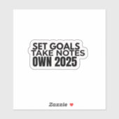 Set Goals. Take Notes. 2025 Sticker (Feuille)