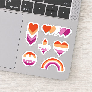 Set lesbische pridedesign sticker