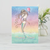 Set Mermaid Bedankt Kaarten (Staand voorkant)