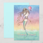 Set Mermaid Bedankt Kaarten (Voorkant / Achterkant)