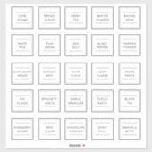 Set of 25 Personalized Waterproof Kitchen Labels (Vel)