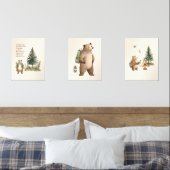 Set of 3 One Happy Camper Bear Nursery Wall Art (Chambre à coucher)