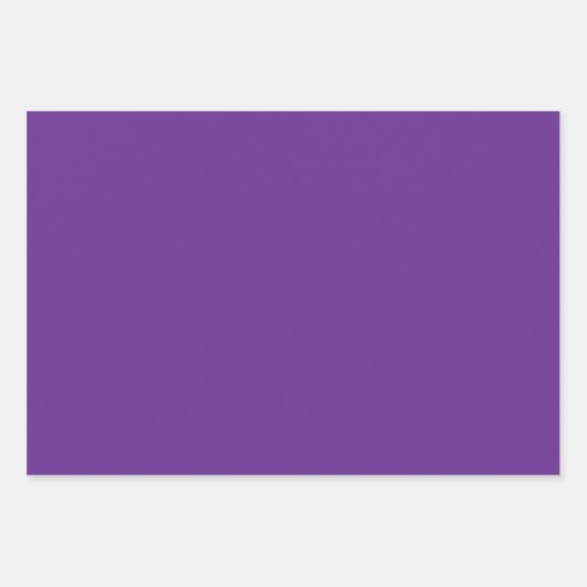Set of 3 solid R Purple wrapping paper flat sheets (Voorkant 3)