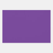 Set of 3 solid R Purple wrapping paper flat sheets (Voorkant)