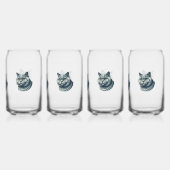 set of 4 glasses cat (Dos)