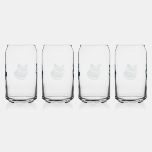 set of 4 glasses cat (Droite)