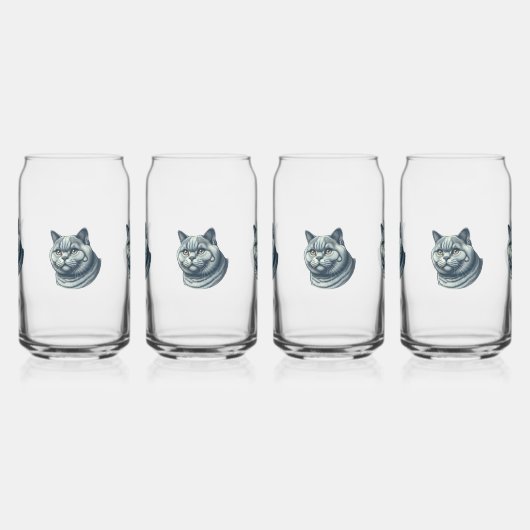 set of 4 glasses cat  (Gauche)
