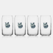 set of 4 gletsjers cat blikvorm glas (Voorkant)