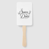 Set of Fans (​Elegant Rustic Marsala Floral Save) Handwaaier (Achterkant)