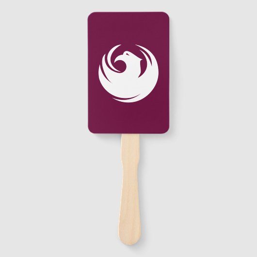 Set of hand fans with flag of Phoenix City, USA Handwaaier (Voorkant)