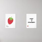 Set of Two Strawberry Gallery Wall Prints (Voorkant)
