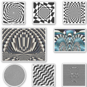 Set optische illusie-stickers sticker