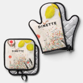 Set ovenwant en pannenlap met confetti (Voorkant / Achterkant)