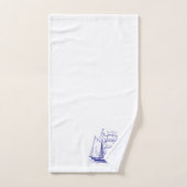 set serviette chic nautique bleu voilier (Serviette à main)