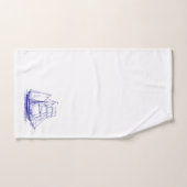 set serviette chic nautique bleu voilier (Serviette à main)