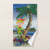 Set Serviettes de bain de Noël, Beach Bum Elf (Serviette à main)