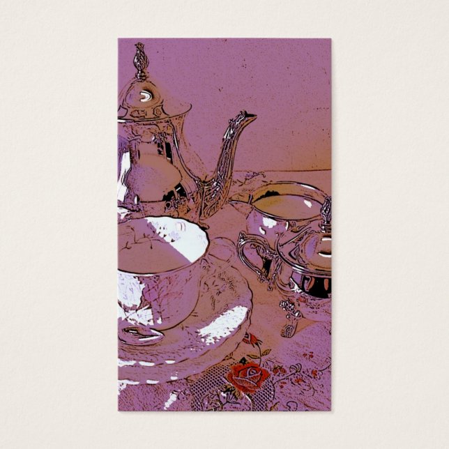 set thé rose et argent (Devant)