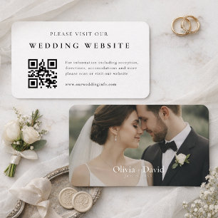 Set van 100 Elegante QR-code trouwwebsitekaart Visitekaartje