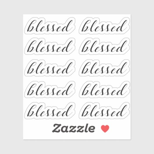 Set van 10 - GEZEGEND Religieus Script Typografie Sticker (Vel)