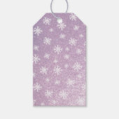 Set van 10 Roze Sneeuwvlok Cadeaulabel (Voorkant)