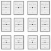 Set van 12 gepersonaliseerde badkamer waterdicht l sticker (Voorkant)