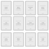 Set van 12 gepersonaliseerde waterdichte badkamerl sticker (Voorkant)