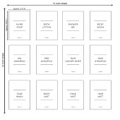 Set van 12 gepersonaliseerde waterdichte badkamerl sticker