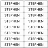 Set van 16 Small Minimalist Custom Name Labels (Voorkant)