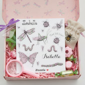 Set van 18 Blush Pink Sweet Little Critter Sticker