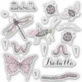 Set van 18 Blush Pink Sweet Little Critter Sticker (Voorkant)