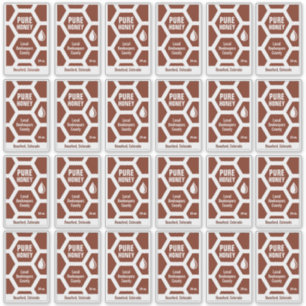 Set van 24 Transparante Honeycomb Honey Jar Labels