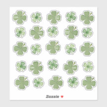 Set van 25 gepotte Shamrock Vinyl-Stickers