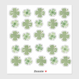 Set van 25 gepotte Shamrock Vinyl-Stickers Sticker