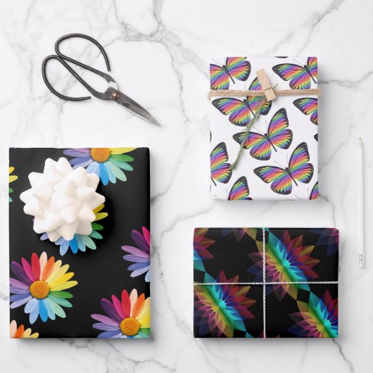 Set van 3  inpakpapier vel (Voorkant)